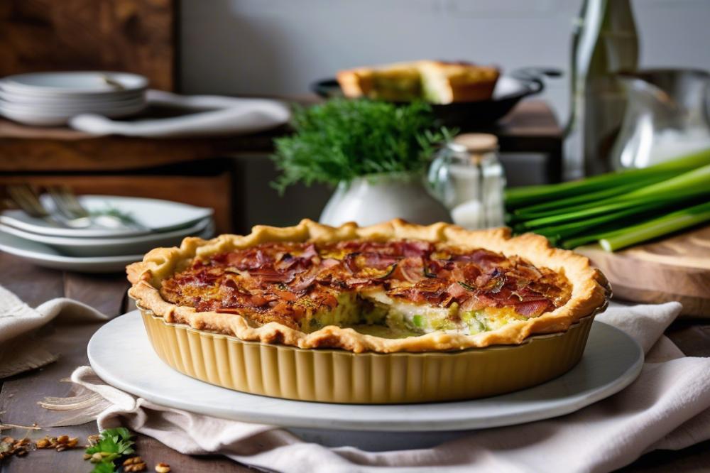 Delicious Bacon And Leek Pie With A Creamy Mashed Potato Crust Recipe