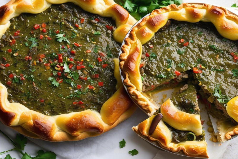 Delicious Chimichurri Beef Pie Recipe With Colorful Bell Peppers