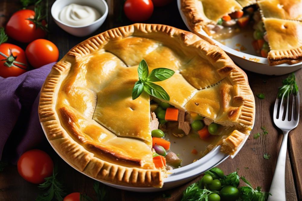 Delicious Creamy Chicken Pot Pie With Fresh Vegetables: A Comfort Food Classic Recipe