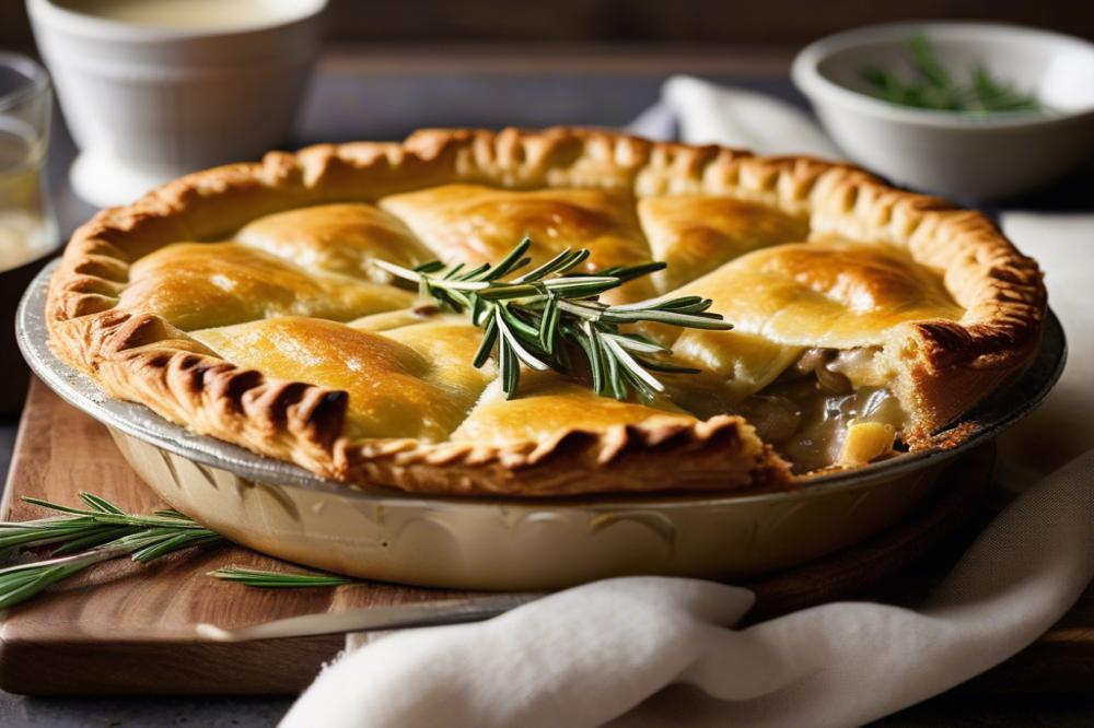 Delicious Lamb And Rosemary Pie With A Flavorful Garlic-Infused Crust Recipe