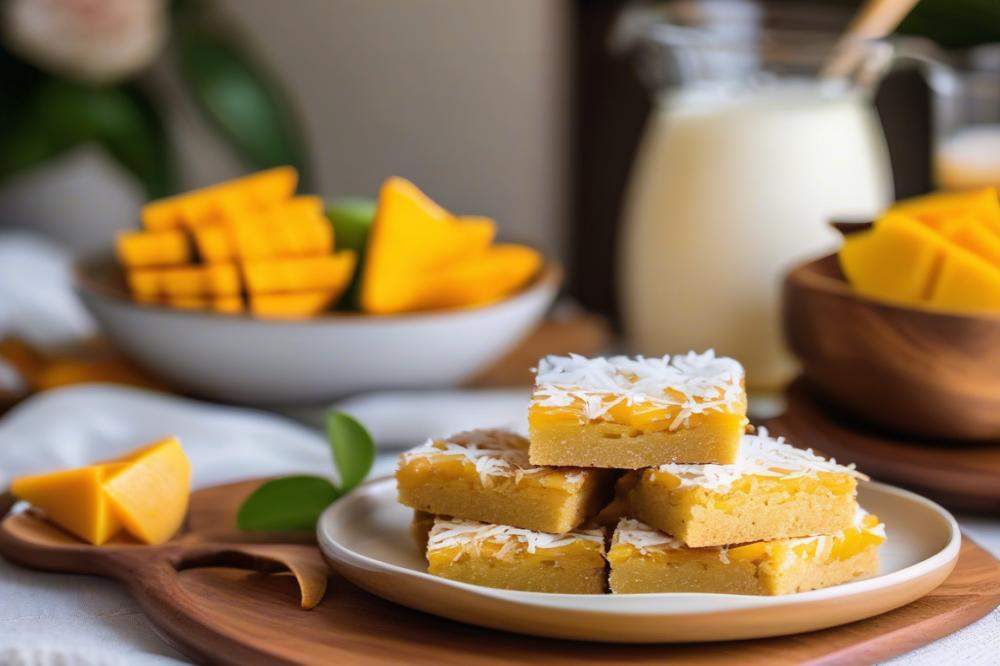 Delicious Mango And Coconut Rice Blondies: A Tropical Treat Recipe