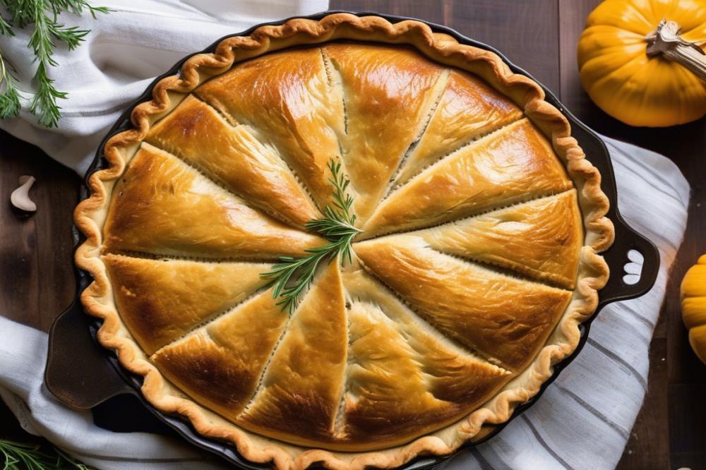 Delicious Mushroom And Ground Turkey Pie Recipe With Fresh Herbs