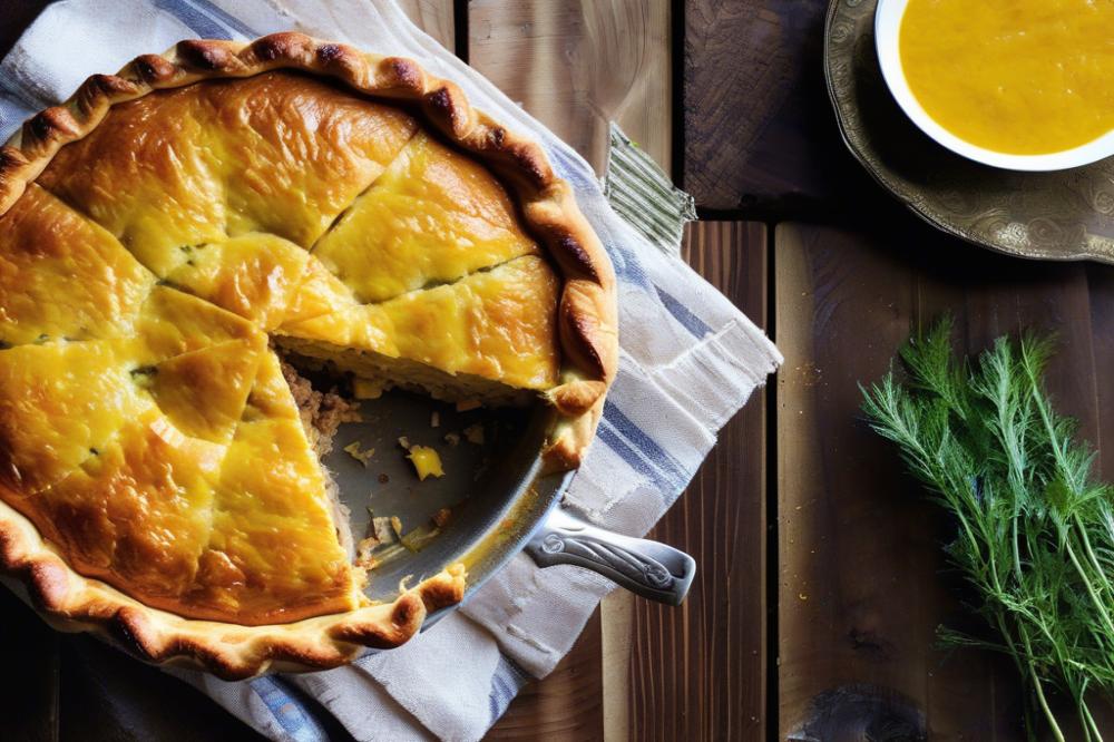 Delicious Sauerkraut And Bratwurst Pie With A Crunchy Mustard Crust: A German Comfort Food Recipe