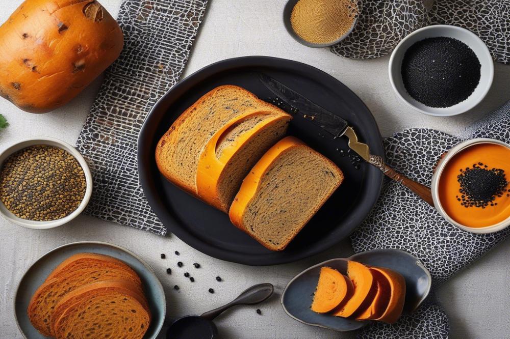 Delicious Sweet Potato And Black Sesame Bread: A Nutritious Recipe For Healthy Baking
