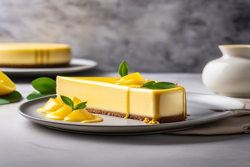 Delicious Tofu Cheesecake With Irresistible Yuzu Glaze: A Vegan Dessert Delight