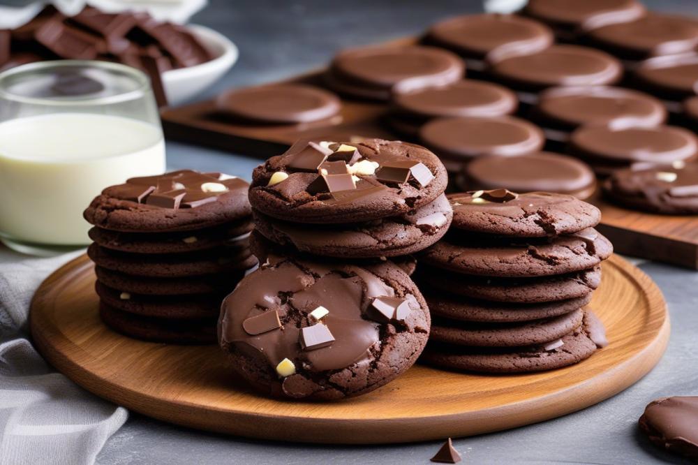 Indulge In Triple Chocolate Biscuits: A Perfect Blend Of Milk, Dark, And White Chocolate
